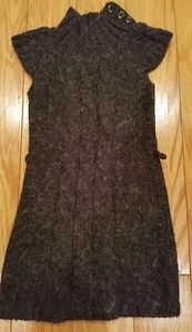 Toddler Cable Fuzzy Knit Sweater Dress